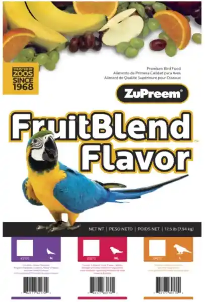 Zupreem Fruit Blend For Cockatiel 17.5 Lbs