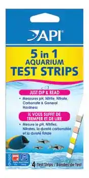5 In 1 Aquarium Test Strips 4 Ct