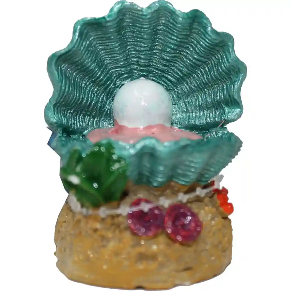 Ble Ornmt Open Clam W/pearl