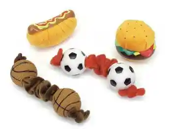Plush And Vinyl Dog Toy, Soccerball Tug, 8"