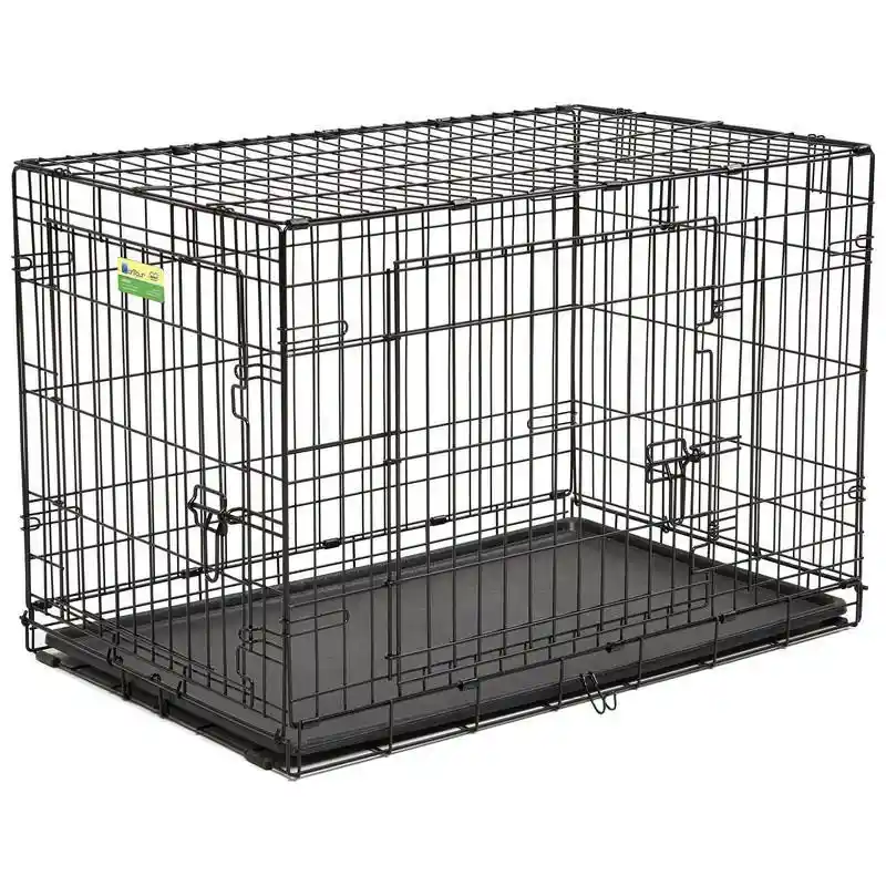 Contour Double Door Dog Crate Black 36x23x25;