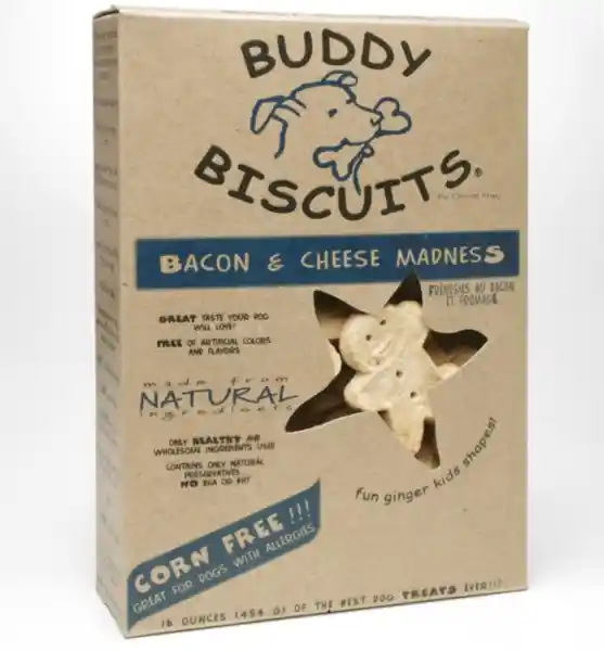 Buddy Biscuits Oven Baked Bacon & Cheese Dog Treats 16-oz