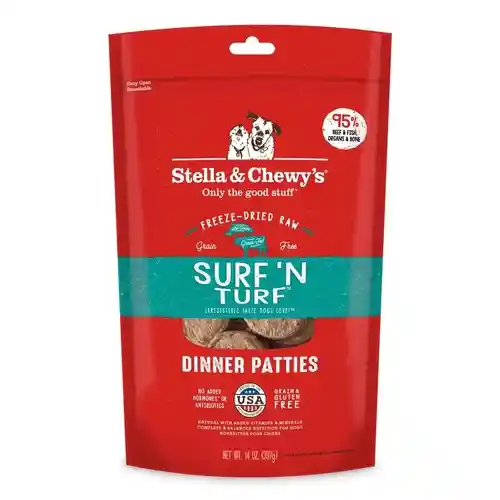 Dinner Patties Surf 'n Turf Grain Free Freeze Dried Raw Dog Food 5.5-oz