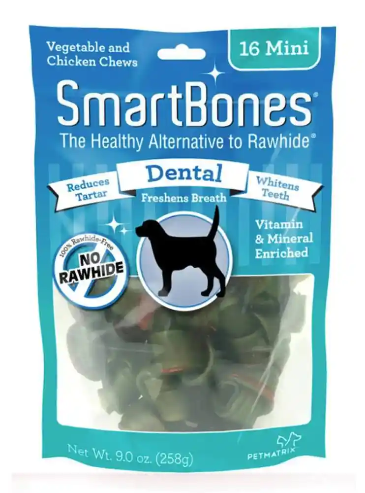 Mini Dental Chew Bones Dog Treats 24-pack