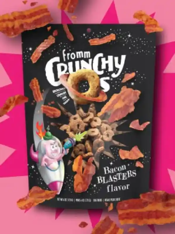 Fromm Dog Crunchy Os Bacon Blasters Treat 26oz 5=cs