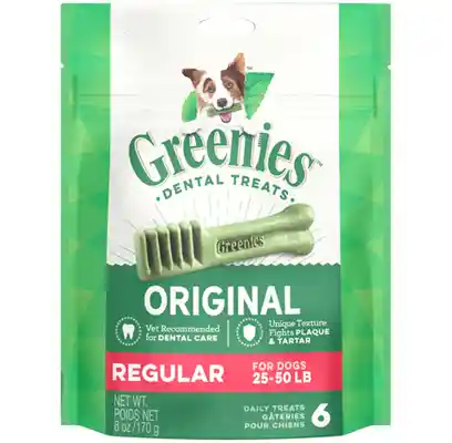 Original Regular Dental Dog Chews 6-oz