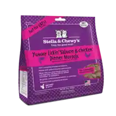 Dinner Morsels Yummy Lickin' Salmon & Chicken Grain Free Freeze Dried Raw Cat Food 8-oz