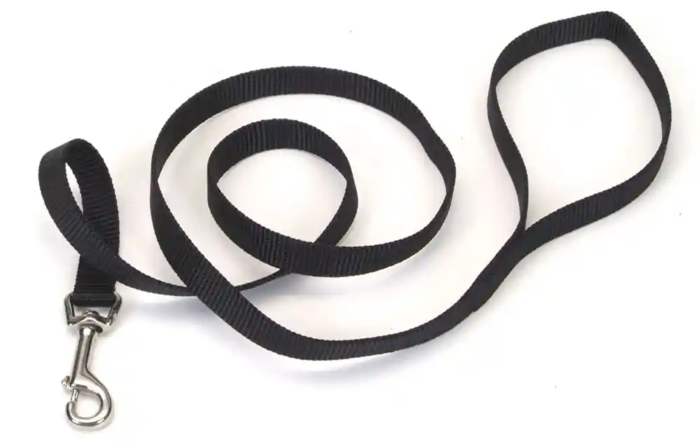 Single-ply Dog Leash, Black, 5/8" X 6'