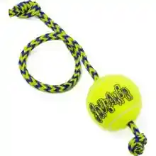 DISC Kong Dog Squeaker Ball With Rope Medium