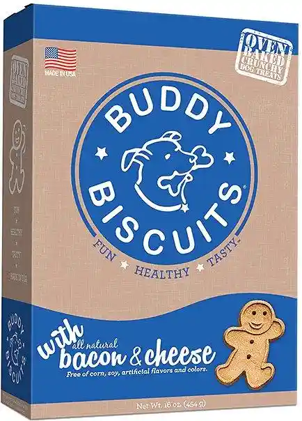 Buddy Biscuits Oven Baked Bacon & Cheese Dog Treats 16-oz