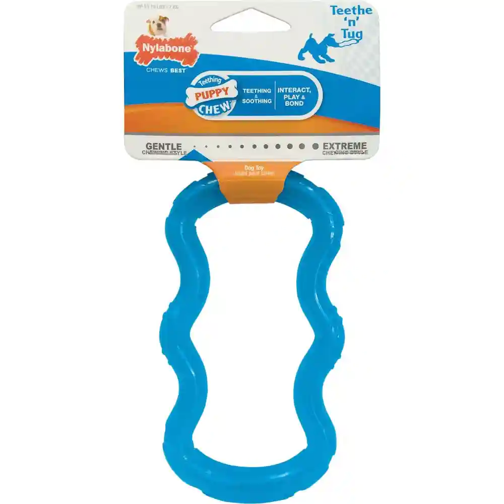 Puppy Chew Tug Translucent Blue Small;
