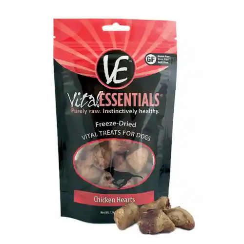 Freeze Dried Chicken Hearts Vital Treats For Dogs 1.9-oz