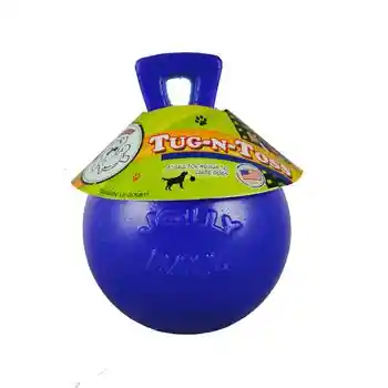 Jolly Pets Tug N Toss Ball Blue 8"