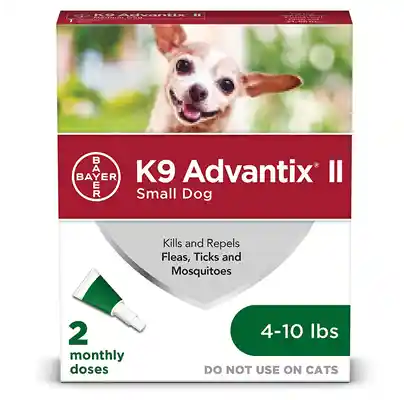 K9 Advantix II Dog Small Green 4-10 Lbs 2pk