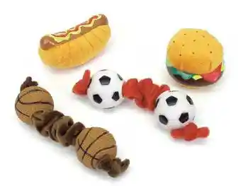 Plush And Vinyl Dog Toy, Hamburg, 3.5"