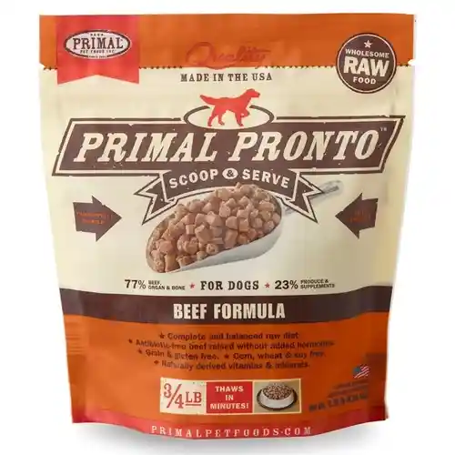 Pronto Raw Beef Frozen Dog Food 12-oz