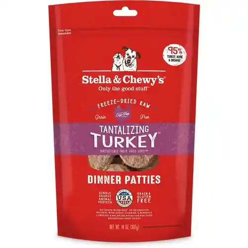 Meal Mixers Freeze Dried Raw Tantalizing Turkey Grain Free Dog Food Topper 14-oz
