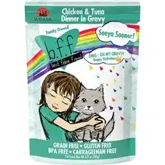 Bff Oh My Gravy Seeya Sooner Grain Free Chicken & Tuna In Gravy Canned Cat Food 2.8-oz