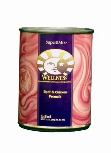 Wellness Beef & Chicken Canned Cat Food 12.5 Oz