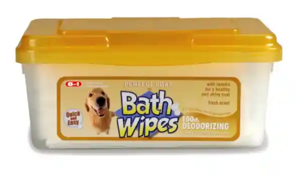 8in1 Bath Wipes Deodorizing Dog 100ct