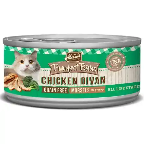 Purrfect Bistro Grain-free Chicken Divan Morsels In Gravy Canned Cat Food 5.5-oz