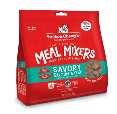 Meal Mixers Freeze Dried Raw Savory Salmon & Cod Grain Free Dog Food Topper 8-oz