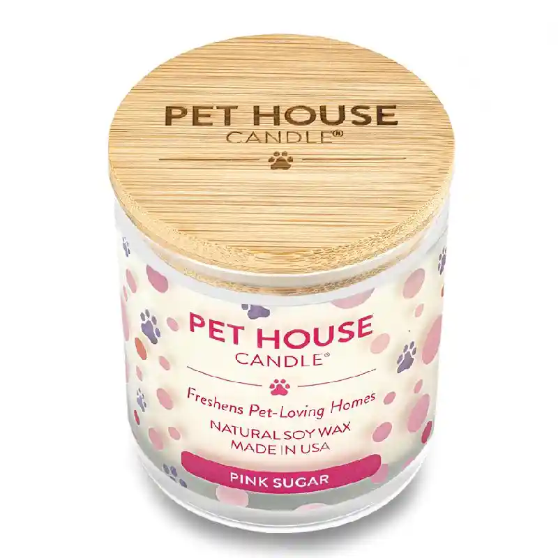 Pet House Candle Pink Sugar 8.5 Oz 3/case *seasonal Summer