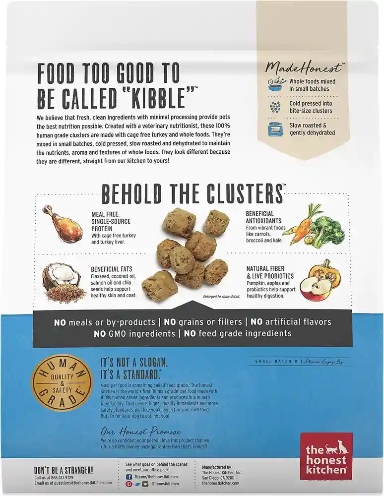 Clusters Grain Free Turkey Dry Dog Food 1-lb