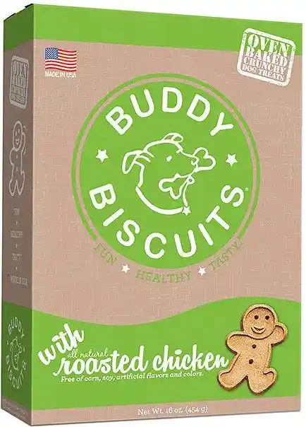 Buddy Biscuits Oven Baked Roasted Chicken Dog Treats 16-oz