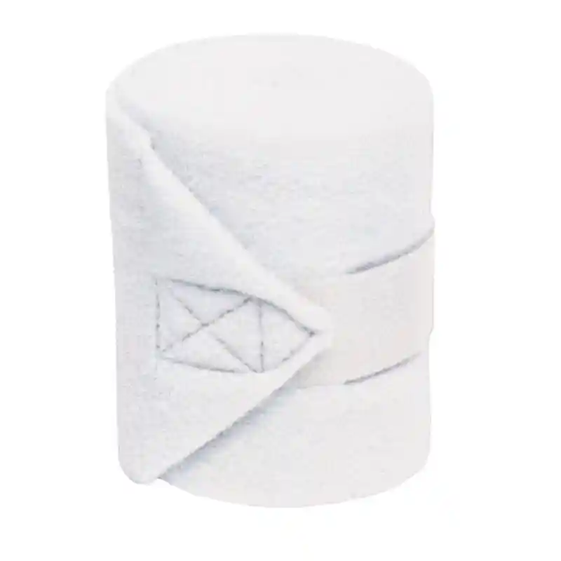 Pol0 Fleece Bandages For Horses White 9 Foot / 4 Pack