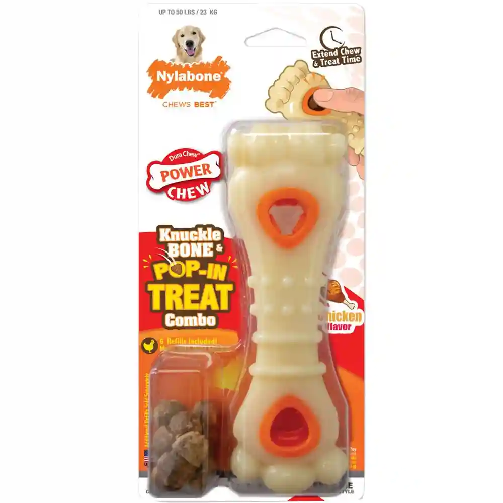Power Chew Knuckle Bone & Pop-in Treat Combo