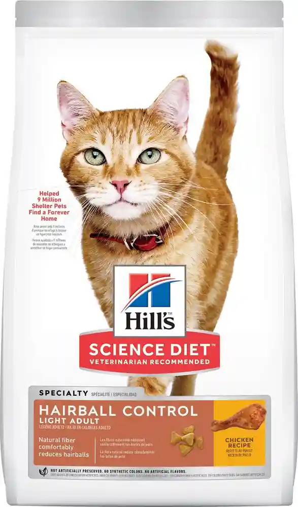 Adult Hairball Control Light Dry Cat Food 7-lb