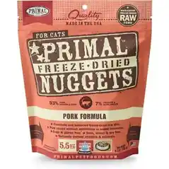 Freeze-dried Nuggets Grain Free Pork Formula Complete Diet Cat Food 5.5-oz