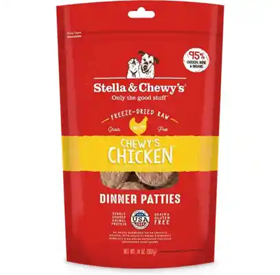 Dinner Patties Chewy's Chicken Grain Free Freeze Dried Raw Dog Food 14-oz