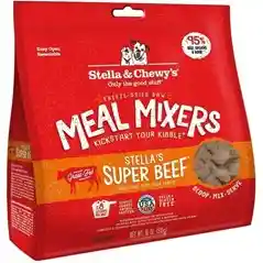 Meal Mixers Freeze Dried Raw Stella's Super Beef Grain Free Dog Food Topper 18-oz