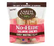 No-hide Easily Digestible Rawhide Alternative Salmon Flavor Dog Chews 4" - 2-pack