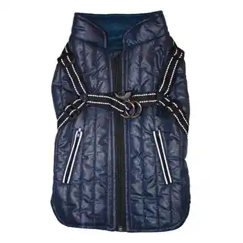Fashion Pet Coat Harness Navy Medium