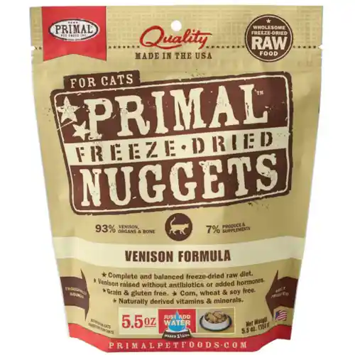 Freeze Dried Nuggets Venison Formula Complete Diet For Cats 5.5-oz