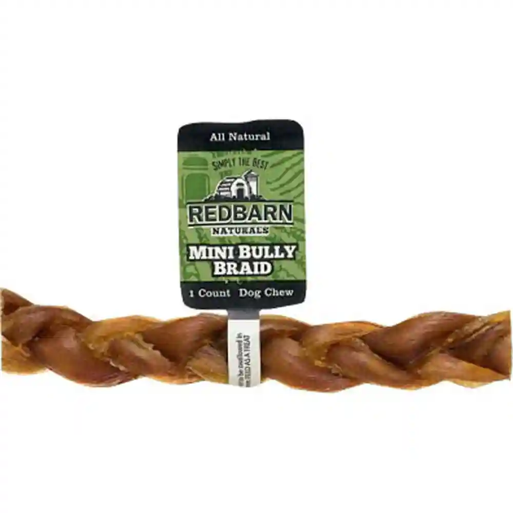 Redbarn Dog Chew Mini Bully Barbell 75 Redbarn Mini Braided Bully 75/cs