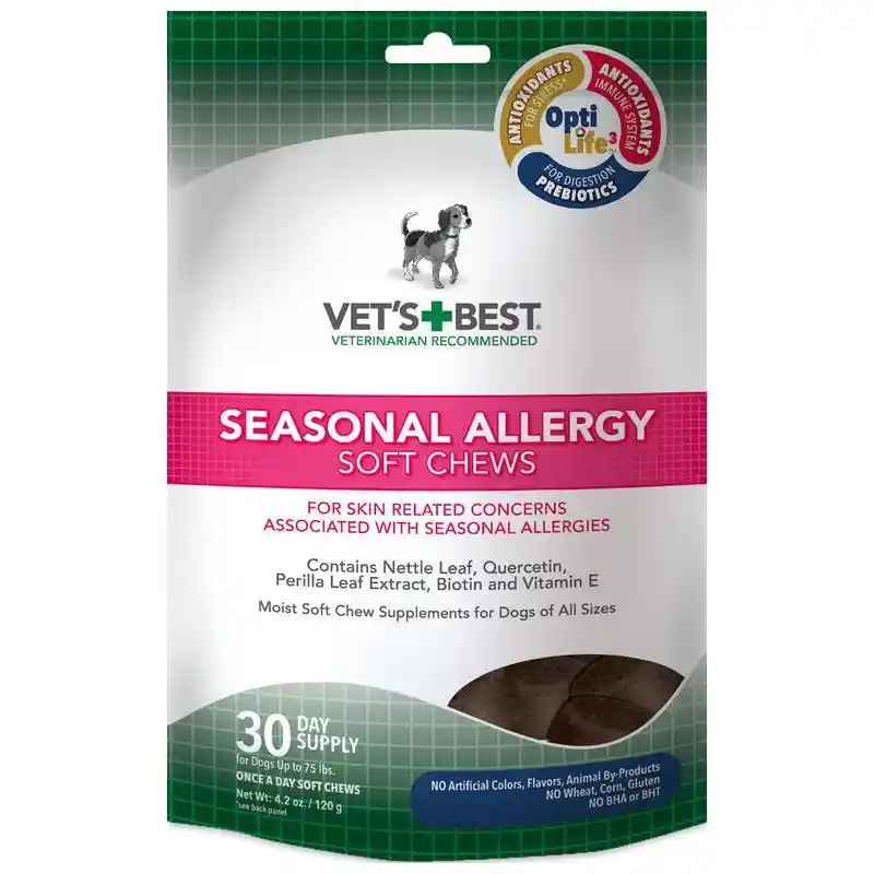 Vets Best Seasonal Allergy Soft Chew 30 Day Supply 4.2 Ounce;