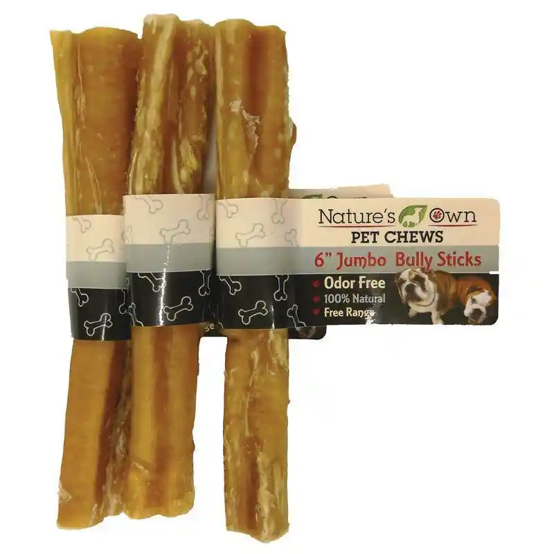 Nature's Own Odor-free Bully Sticks 6 Inch/jumbo