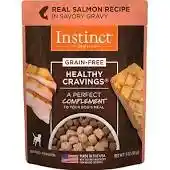 Instinct Healthy Cravings Grain Free Tender Salmon Recipe Meal Topper Pouches For Cats 3-oz