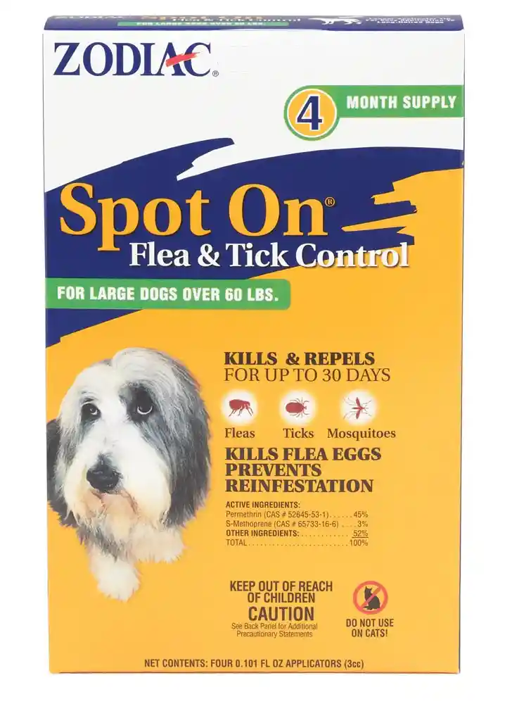 Zodiac Spot-on Large Dog 3 Cc 4 Pk