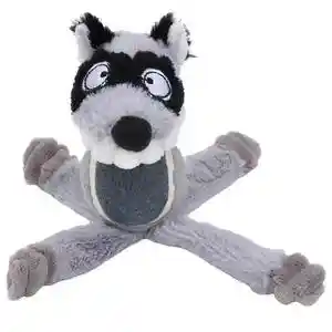 6" Tennis Ball Plush Dog Toys, Racoon, 6"