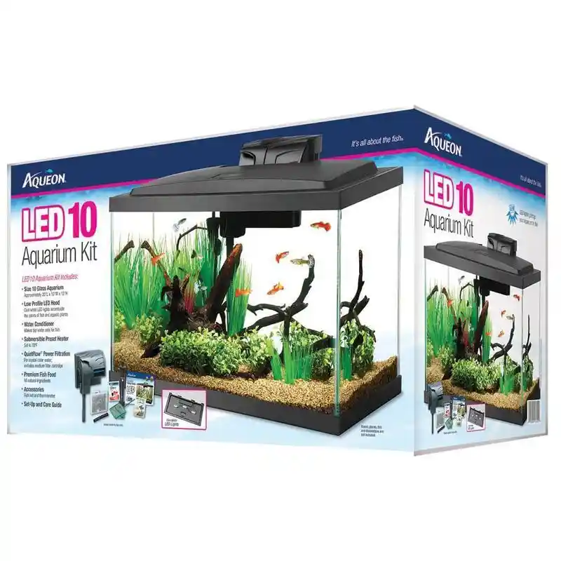 10 Ga. Aqueon Led Black Aquarium Kit;