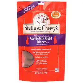Dinner Patties Absolutely Rabbit Grain Free Freeze Dried Raw Dog Food 14-oz