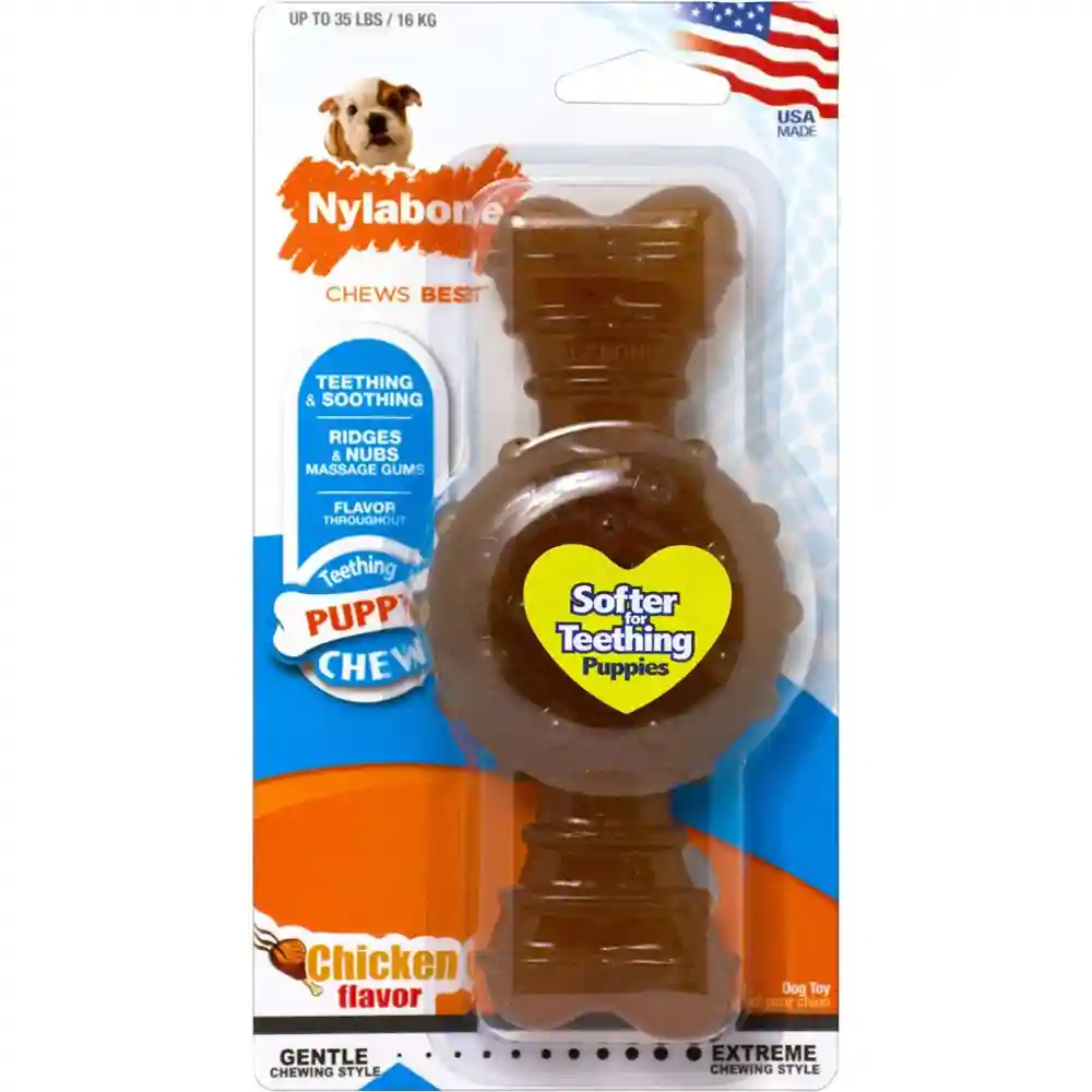 Nylabone Puppy Ring/bone Wolf 4 Ea