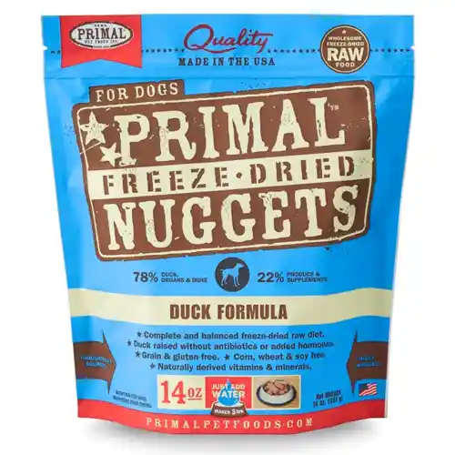 Freeze Dried Nuggets Grain Free Duck Formula Dog Food 14-oz