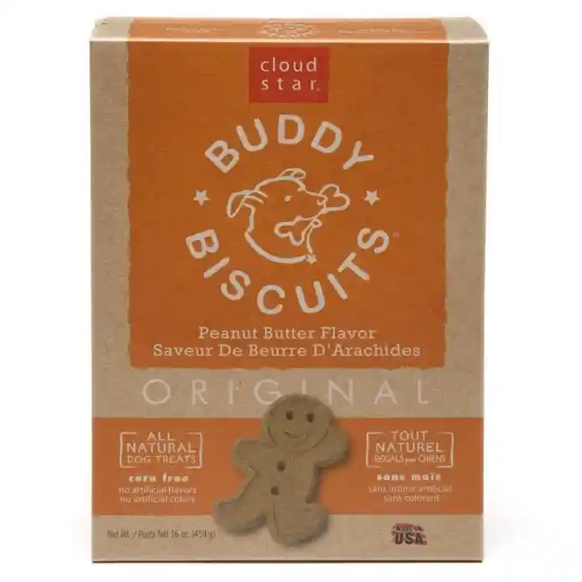 Buddy Biscuits Oven Baked Peanut Butter Dog Treats 16-oz