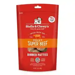 Dinner Patties Stella's Super Beef Grain Free Freeze Dried Raw Dog Food 25-oz